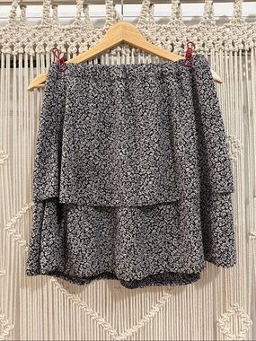 Madewell Floral Pull-On Tier Mini Ruffle Skirt